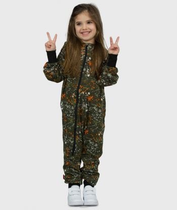 Onepiece Jersey Jumpsuit Paint Splash Khaki