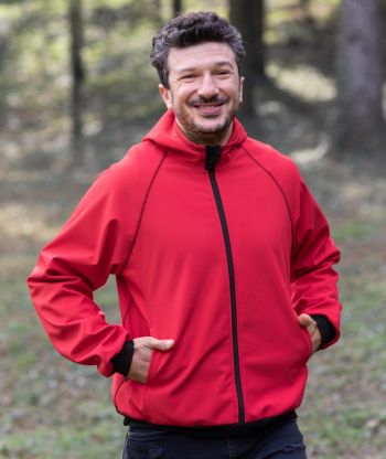 DAD - Softshell Waterproof Hoodie Poppy Red