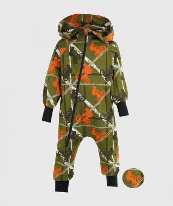 Onepiece French Terry Jumpsuit Cyclists Khaki
