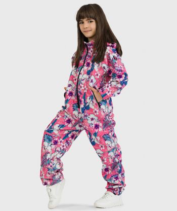 Removable Hood - Waterproof Softshell Overall Hibiskusblomma