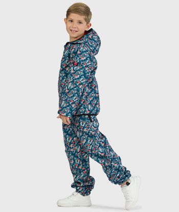 SET - Waterproof Softshell Pants And Hoodie Pixelated Camouflage