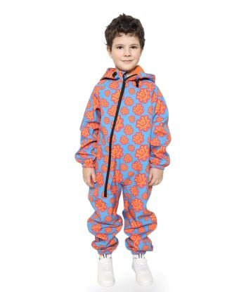 Waterproof Softshell Overall Comfy Bläckfisk Eldblå Jumpsuit