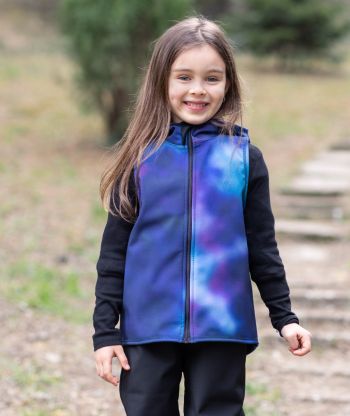 Softshell And Polar Fleece Hooded Vest Mixed Colors